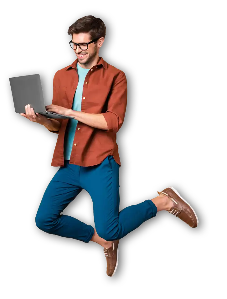 Boy with laptop