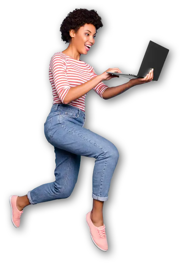 Girl with laptop